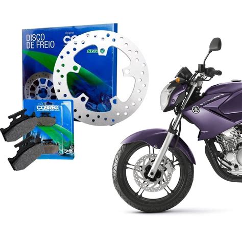 Kit Troca Disco Pastilha Freio Traseiro Cobreq Yamaha Ys Fazer 250 De