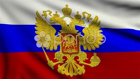 Flag of Russia Gerb looping ~ Hi Res Video #25319981