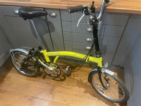 Brompton Folding Bike Rare Yellow Speed Just Been Serviced Folding