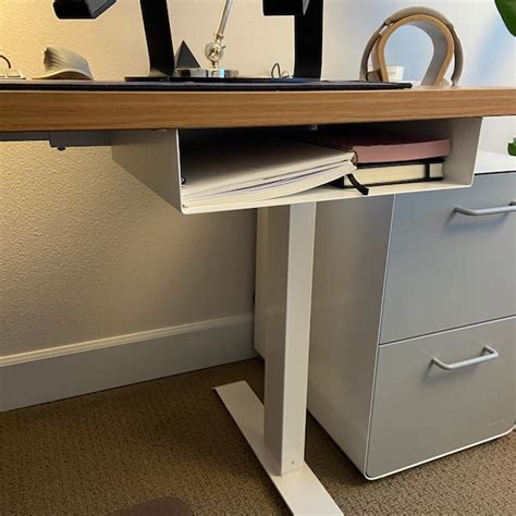 Under Desk Storage Shelf Home Office Desk Organization For Sit Stand