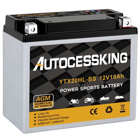 Ytx Hl Bs Motorcycle Battery V Ah Rechargeable Maintenance Free