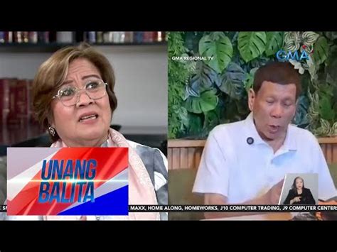 Dating Sen De Lima Sa Payo Ni FPRRD Na Huwag Nang Magsimula Ng Gulo