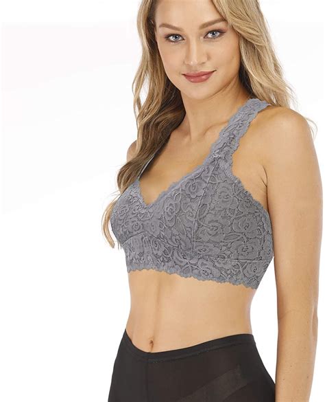 Rolewpy Women S Sexy Lace Bra Removable Padded Racerback Breathable