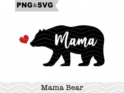 Mama Bear Svg Mama Bear Clipart Mama Bear Svg Cut File For Cricut Mama Bear Clip Art Mama