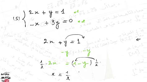 Wiki Maths الحساب العددي حل نظمة باستعمال طريقة التعويض Youtube