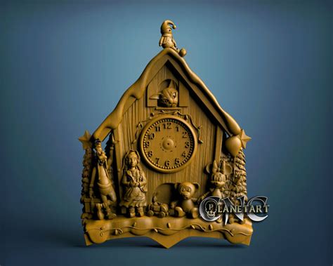 Christmas Clock 3d Stl Model 10121 Cnc Planet Art