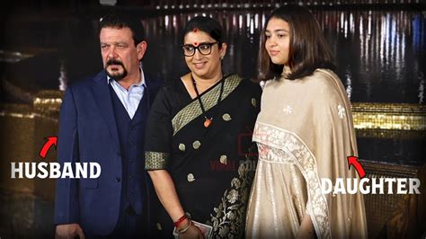 Smriti Irani With Husband Zubin Irani And First Time Daughter Zoish