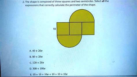 Solved Answer Asap Please The Shape Is Composed Of Three Squares