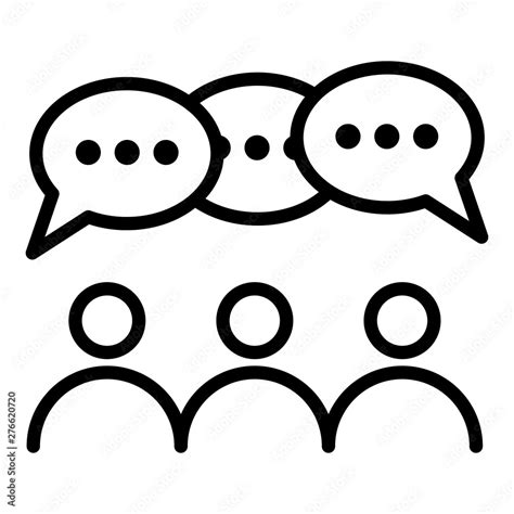 People Group Discussion Icon Outline People Group Discussion Vector