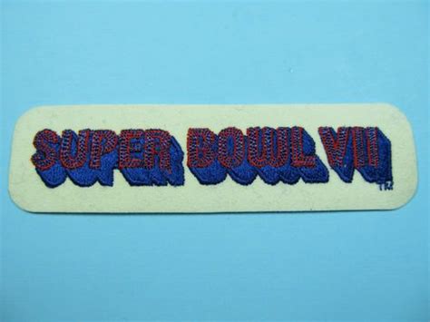 Vintage Official Nfl Super Bowl Vii Logo Patch 1973 5 12 Iron On