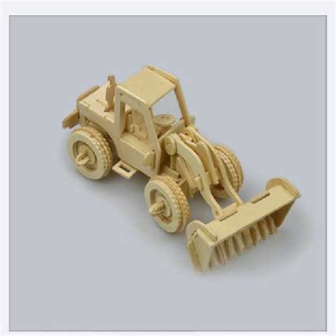 Laser Cut 3D Wooden Puzzle Assembly instructions for Wheel Loader Model ...