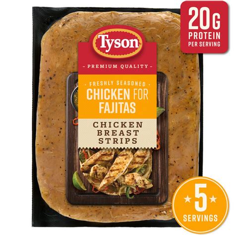 Tyson Chicken Breast Strips Seasoned For Fajitas 1 3 Lb Delivery Or