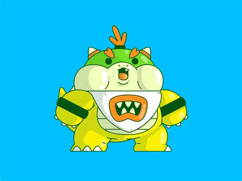 Super Mario World Of Nintendo Bowser Jr With Paint Brush Action