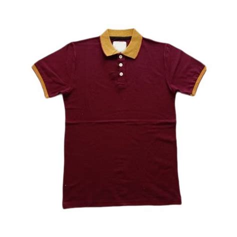 Cotton Half Sleeve Men Plain Collar T Shirt At Rs 120 Piece In