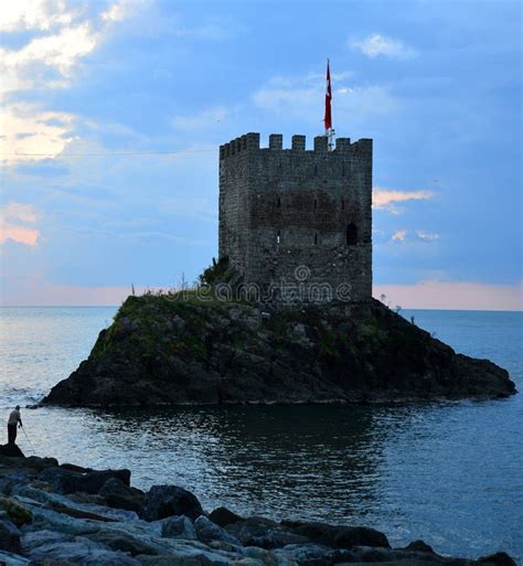 Kiz Castle - Rize stock image. Image of turkey, cove - 271140841