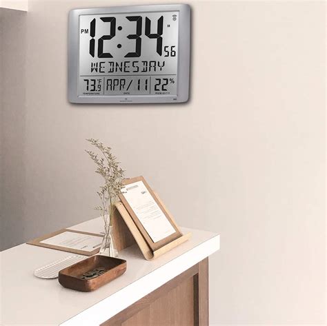 MARATHON Super Jumbo Atomic Wall Clock With Full Date Display And 7