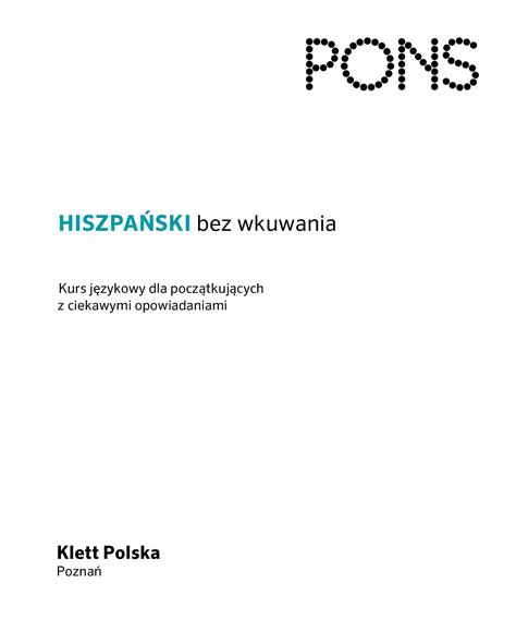 Calaméo Bez wkuwania Język hiszpański dla początkujących PONS