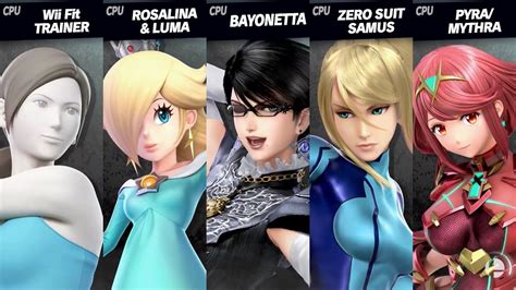 Super Smash Bros Ultimate Wii Fit Trainer Vs Rosalina Vs Bayonetta