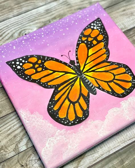 How To Paint A Butterfly {easy Beginner Step By Step Tutorial} Butterfly Art Drawing