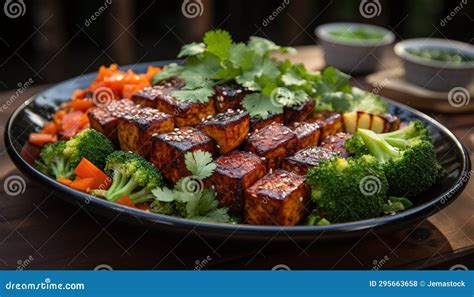 Grilled Meat And Vegetable Plate Healthy And Gourmet Generated By Ai