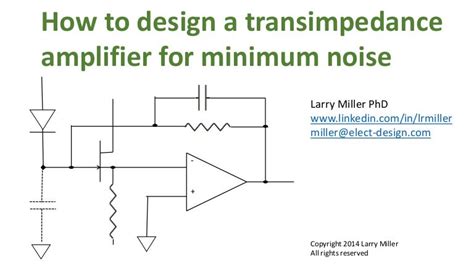 How to design a noise-optimized transimpedance amplifier (photodetect…