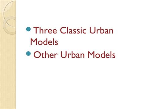 Land Use Models