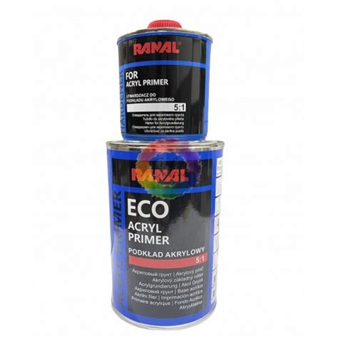 Акриловый грунт для авто Ranal ECO 5+1, красный 0,8+0,16 отвердитель ...