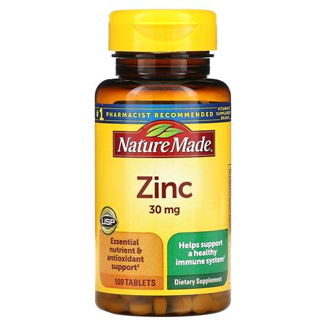 Nature Made Zinc 30 Mg 100 Tablets