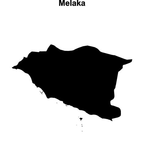 melaka state blank outline map  vector art  vecteezy