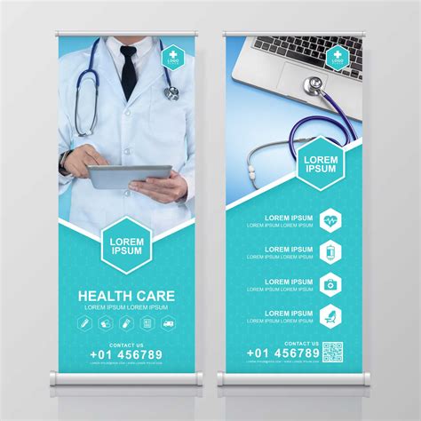 Healthcare And Medical Roll Up Design Standee And Banner Throughout