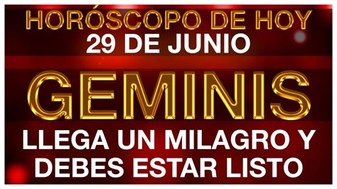 Geminis HorÓscopo De Hoy 😱🤑 29 De Junio 2024 Geminis Hoy ♊ Geminis Tarot Youtube