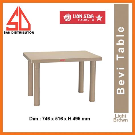 Jual Lion Star Bevi Table Meja Plastik Mf X X H Mm