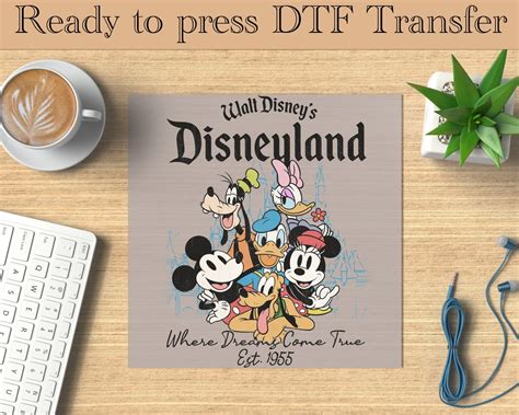 Mickey And Friends Dtf Transfer Disney Ready To Press Disneyland Heat