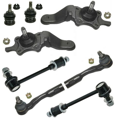 8 Pc Front Suspension Kit Upper Lower Ball Joints Outer Tie Rod Ends