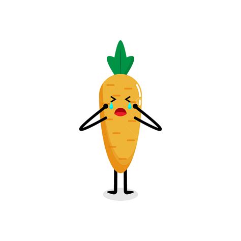 Cute Carrot Clipart Vector Cute Carrot Cartoon Character With Expression Cartoon Vector Cute