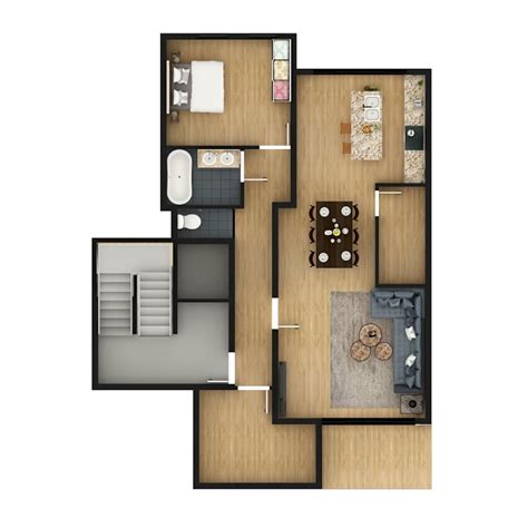 2d Floor Plan Design Rendering Using Photoshop With Custom Texture