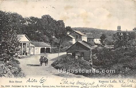 Main Street Kenoza Lake New York Ny Postcard