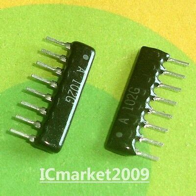 50 PCS A08 102G SIP 8 A 102G 1K Ohm 1KR 7 Commoned Resistor Network