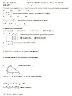 S N F Matematik D Nem Yaz L Sorular Lk Retim Matematik