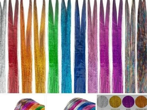 Hilos Extensiones De Cabello Glitter Tinsel Twinkle Cm Mercadolibre