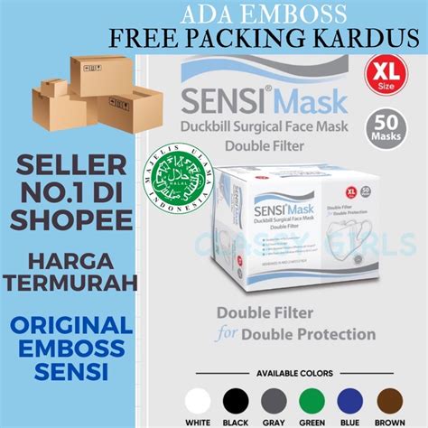 Jual Masker Sensi Duckbill Xl Ply Isi Pcs Shopee Indonesia