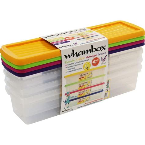 Wham 2 Qt Organizer Boxes Set Of 4 17675 The Home Depot Plastic