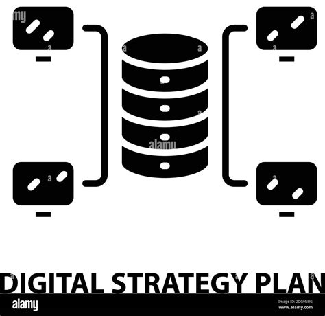 Icono De Símbolo De Plan De Estrategia Digital Signo De Vector Negro