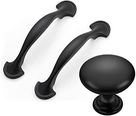 Ravinte 15 Pack Kitchen Cabinet Knobs 10 Pack 3 Inch Matte Black