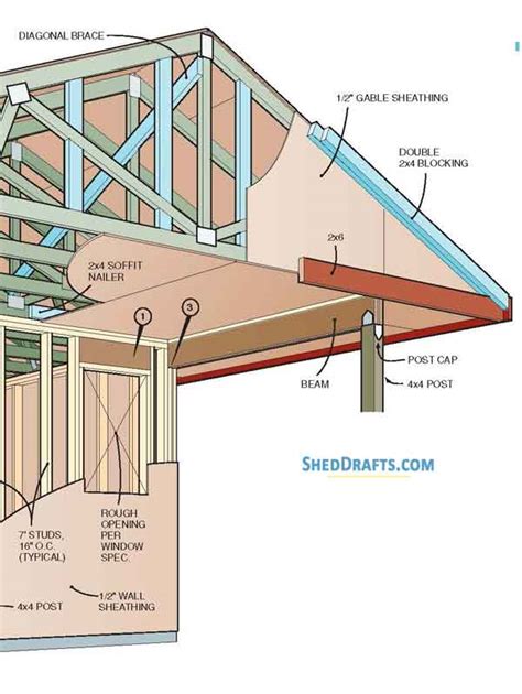 10×12 Backyard Storage Shed With Porch Plans