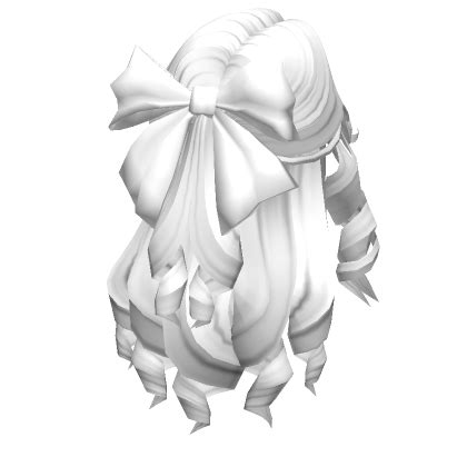 Soft Droopy Curled Hair W Bow White Roblox Item Rolimon S