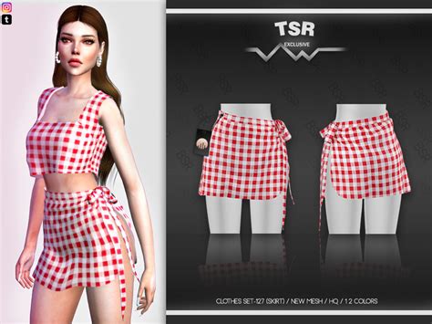 The Sims Resource Clothes Set 127 Skirt Bd466