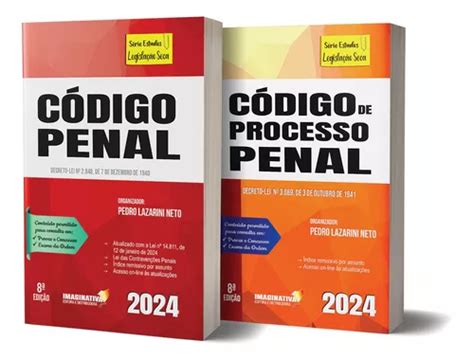 Código Penal Código De Processo Penal 2024 Legislação Seca Livro