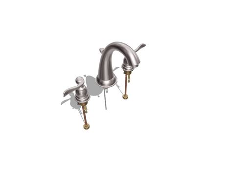 Delta Windemere Brushed Nickel 2 Handle Widespread Watersense High Arc Bathroom Sink Faucet With