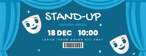 Comedy Show Ticket Templates for Word | Download Edit Print